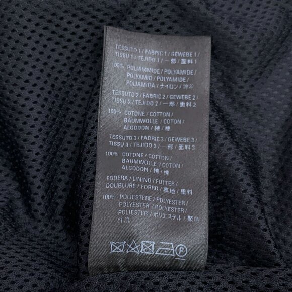 Balenciaga Two-Tone Logo Printed Cotton Long-Sleeve Zipper Jacket Black/White Si - Picture 3 of 8